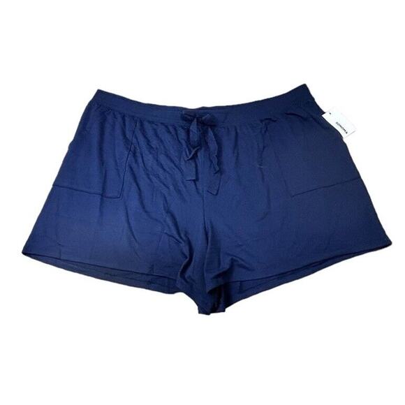 Women's Sonoma Pajama Shorts Sz 3X Navy Blue Super Soft Lounge Sleepwear - Picture 2 of 7